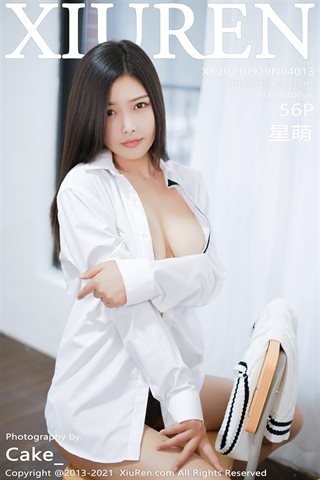 [XiuRen] No.4013 Model star cute pure and elegant campus uniform theme sexy white shirt show perfect body temptation photo